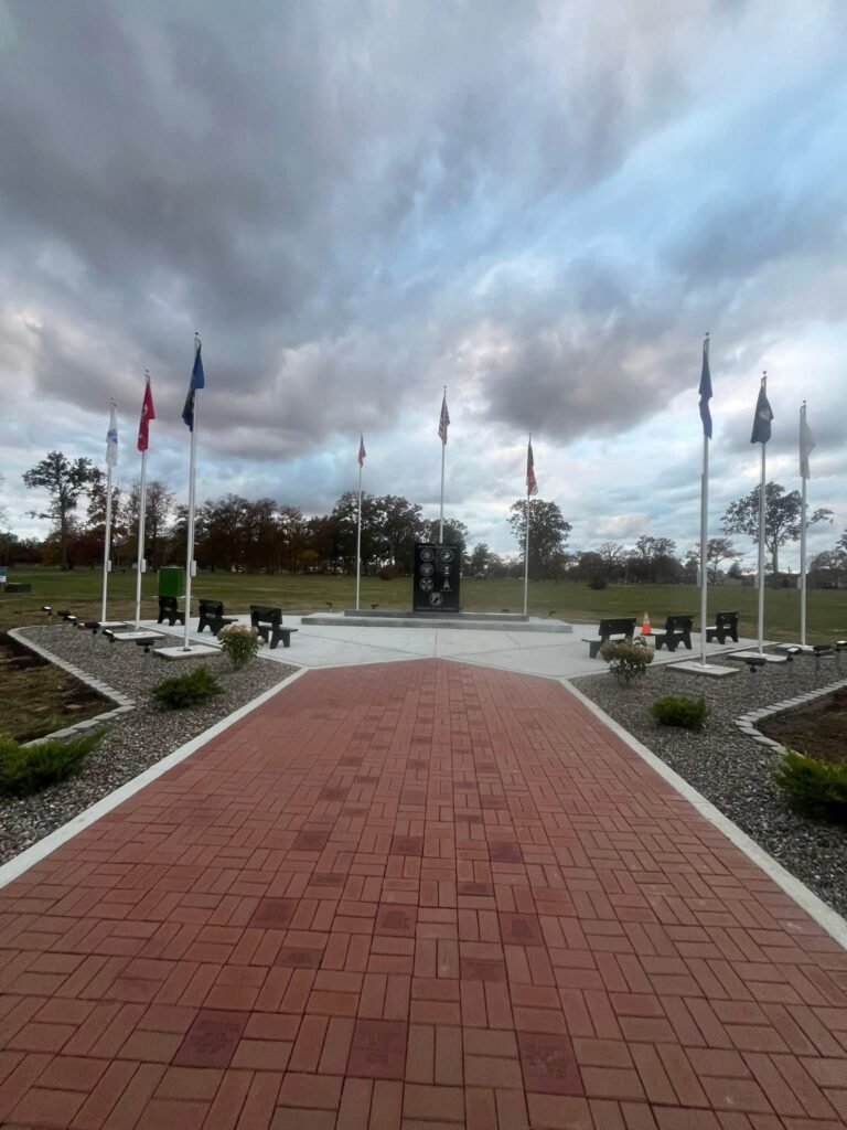 The Ohio Hispanic Veterans Memorial walkway