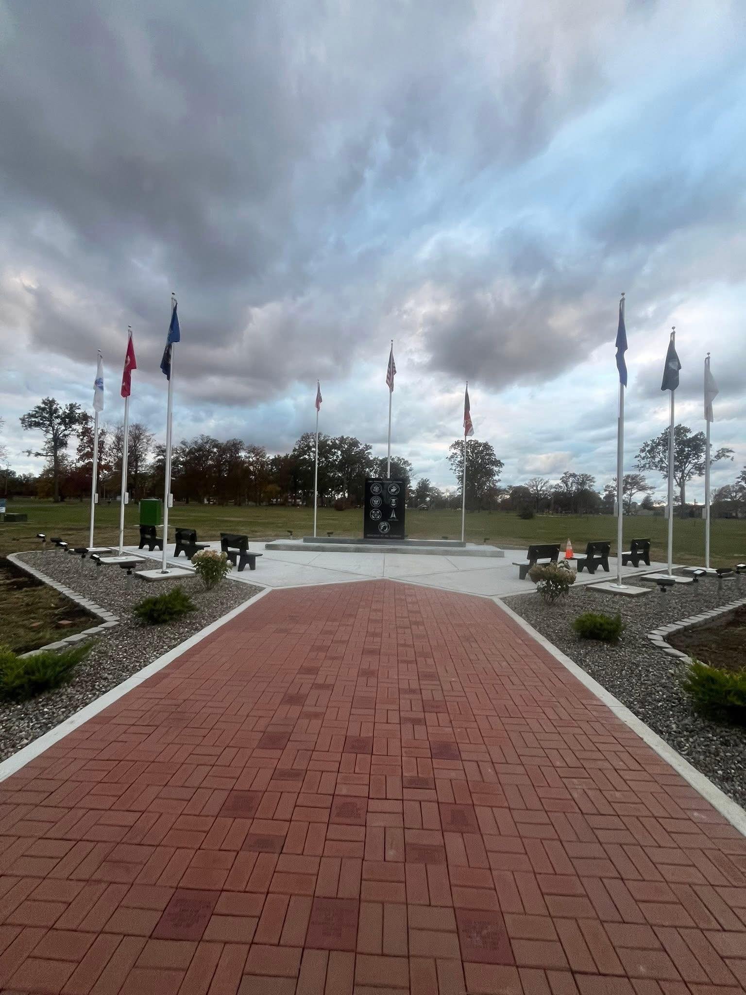 The Ohio Hispanic Veterans Memorial walkway